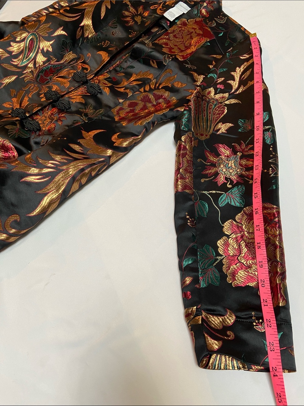 Soft Surroundings Moon Dynasty Black Satin Brocade Jacket Regencycore Baroque - Picture 9 of 10